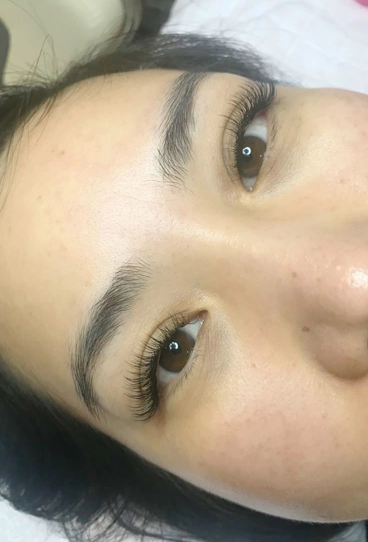 Voluminous false lashes beauty close-up eye makeup
